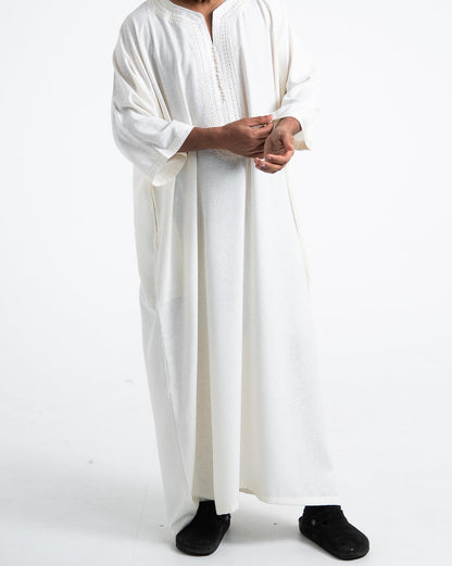Linen White thobe