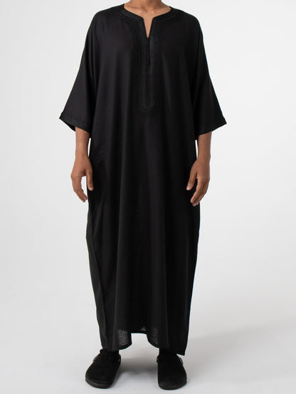Linen Black thobe