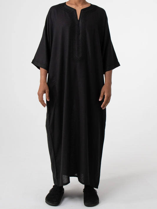 Linen Black thobe
