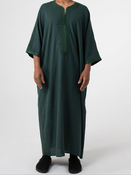 Linen Green thobe